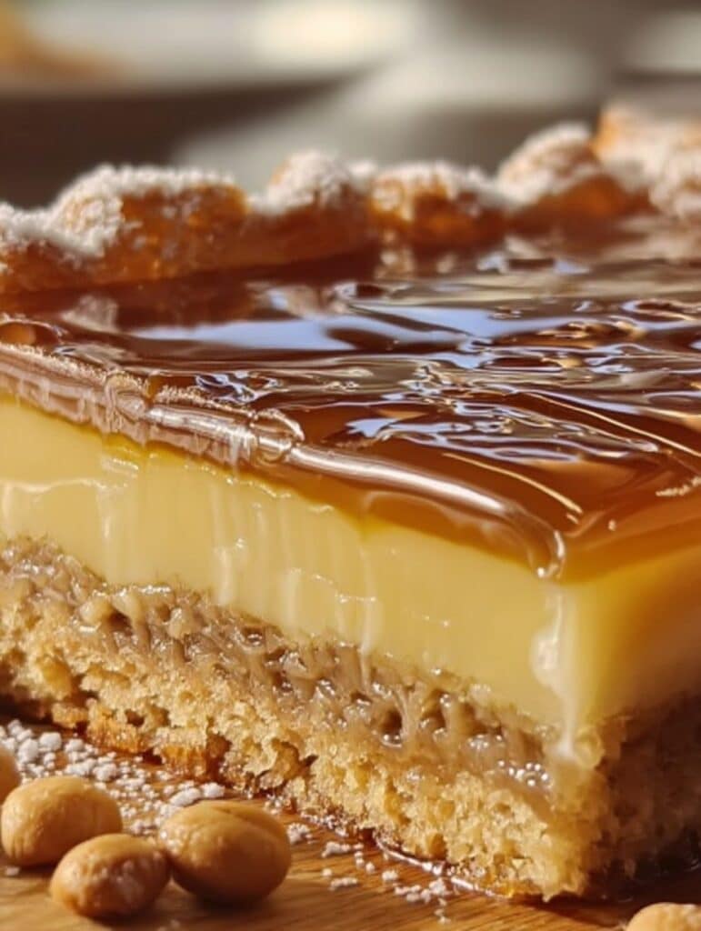 Tarta de cuajada casera sobre un plato, decorada con miel y frutos rojos.