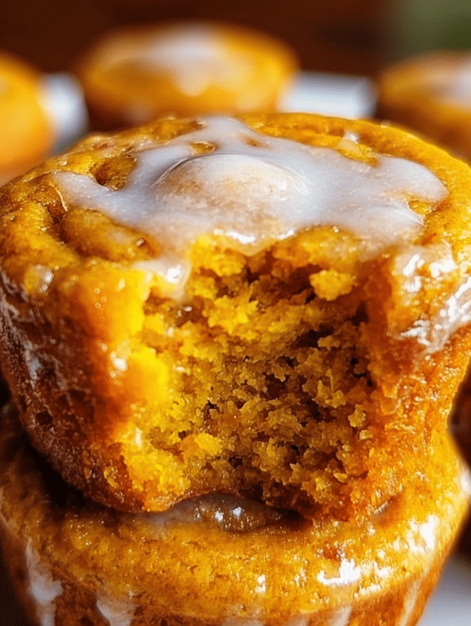 Muffins de calabaza sin harina recién horneados, esponjosos y decorados con chispas de chocolate.