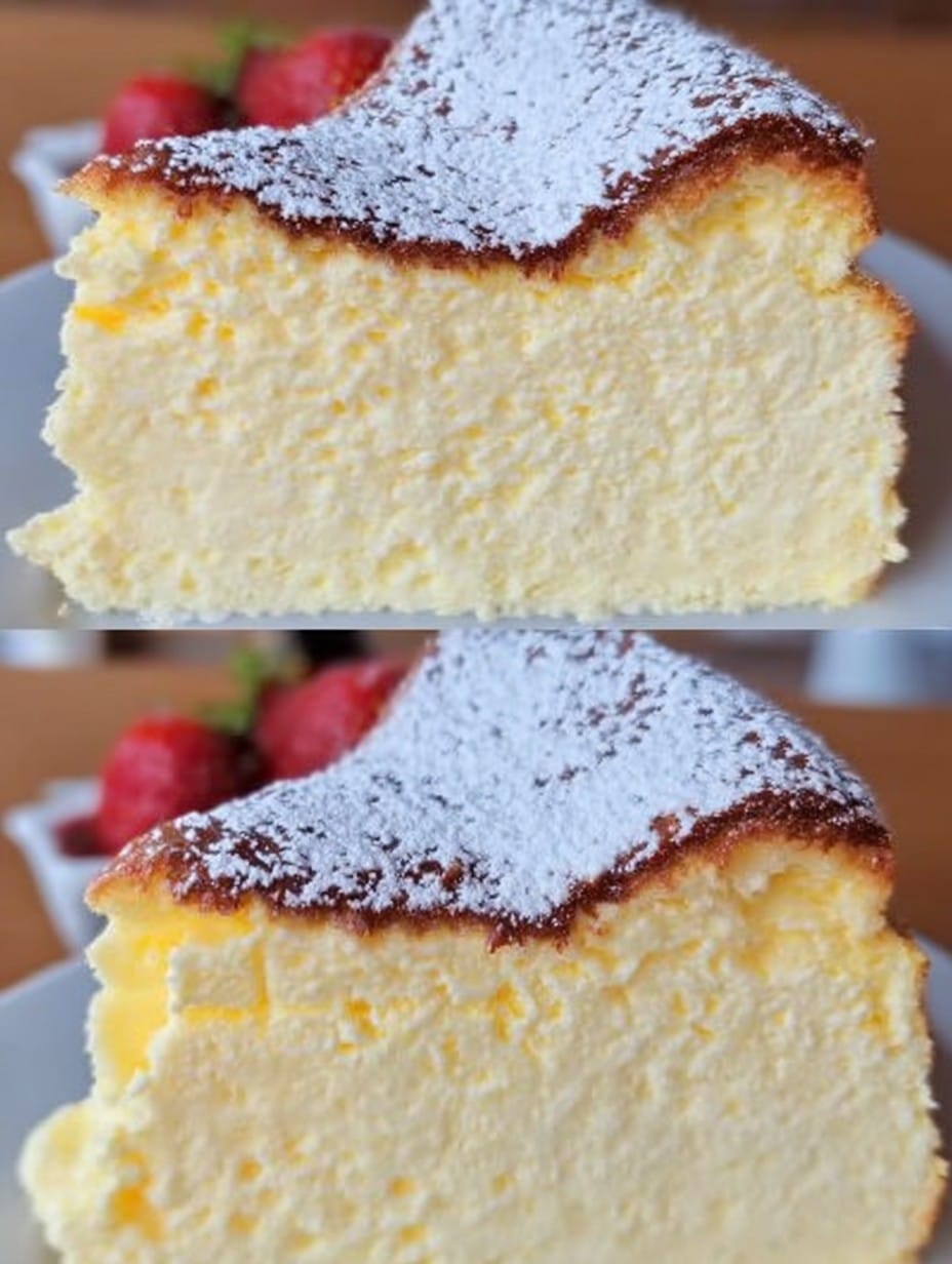 Tarta de queso sin harina, fácil y rápida, hecha con solo tres ingredientes principales: leche condensada, queso crema y huevos.