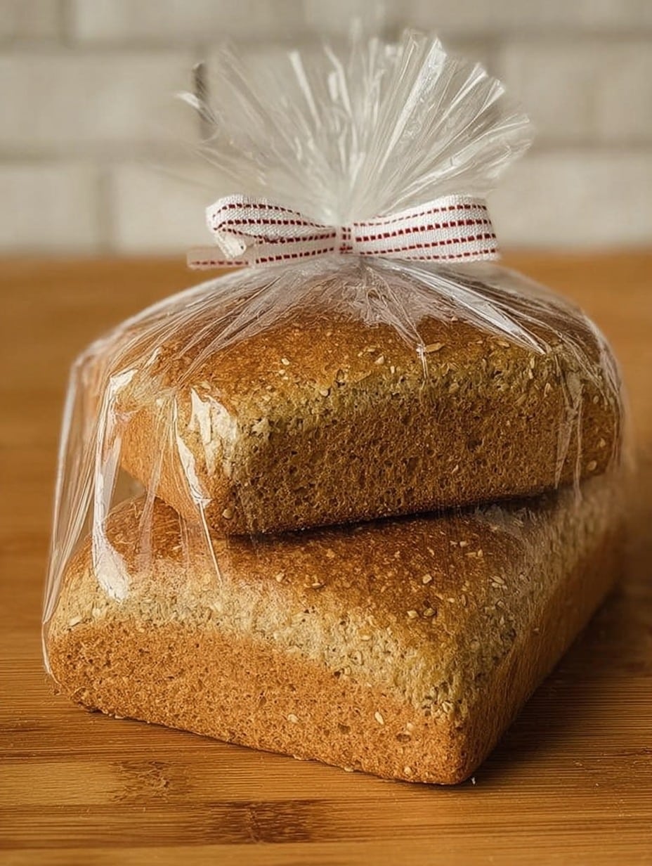 Pan de avena y chía sin harina recién horneado, saludable y fácil de preparar en casa.