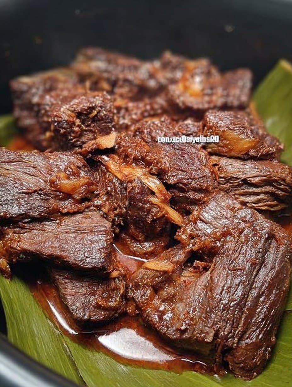 Tacos de barbacoa de res casera con especias, servidos en tortillas de maíz con cebolla, cilantro y salsa
